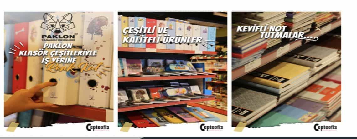 cepte ofis arke kırtasiye paklan kırtasiye ürünleri