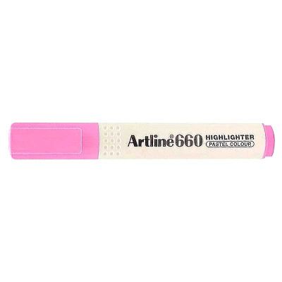 cepte ofis ARTLİNE 660 FOSFORLU KALEM KESİK UÇ PASTEL PEMBE