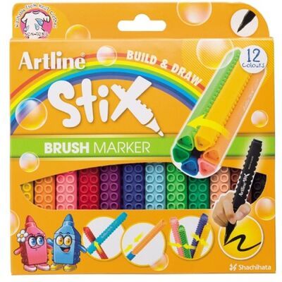 cepte ofis ARTLİNE STİX BRUSH MARKER KALEM SETİ 12'Lİ
