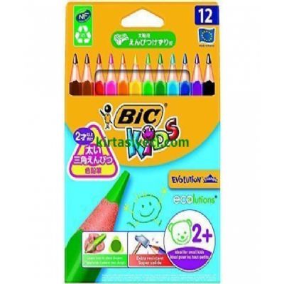 cepte ofis BİC EVOLUTION ÜÇGEN KURU BOYA KALEMİ 12'Lİ 8297356