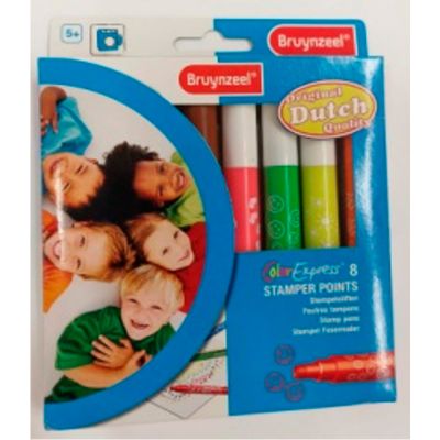 cepte ofis BRUYNZEEL STAMPER POİNTS KEÇELİ KALEM 8 Lİ B2005K08C