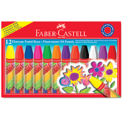 cepte ofis FABER CASTELL FLORESAN PASTEL BOYA 12 RENK 5281125011