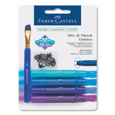 cepte ofis FABER CASTELL GELATO MUM BOYA MAVİ TONLARI 4 RENK 5180121803