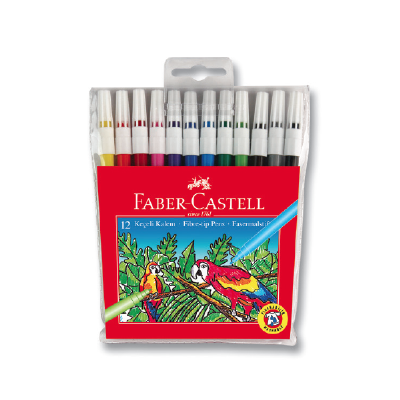 cepte ofis FABER CASTELL KEÇELİ KALEM YIKANABİLİR 12 RENK 506715513
