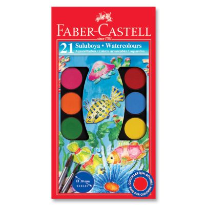 cepte ofis FABER CASTELL SULU BOYA BÜYÜK 21 RENK 5292125021