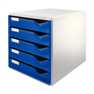 cepte ofis LEITZ ÇEKMECELİ EVRAK RAFI 5 LI MAVI 52800035