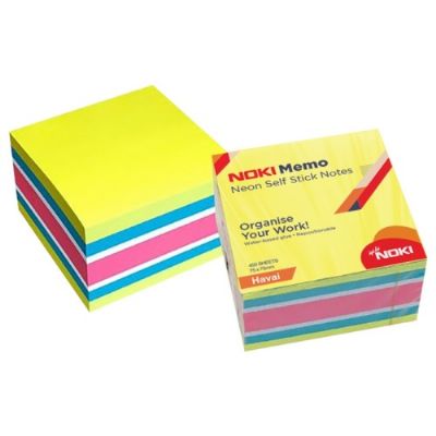 cepte ofis NOKİ MEMO 75X75 NEON HAVAİ KÜP BLOK 450 SAYFA