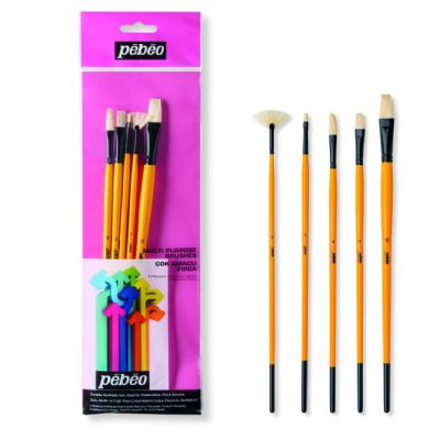 cepte ofis PEBEO 5'Lİ YAĞLI BOYA FIRÇA SETİ NO:2,6,8,12