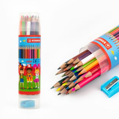 cepte ofis STABİLO COLOR KURU BOYA 24 LÜ PLASTİK TÜP 1224/77-PT