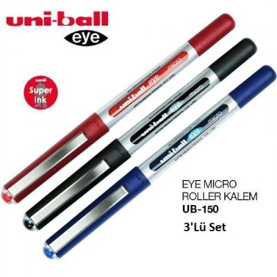 cepte ofis UNİ UB-150 3'LÜ ROLLER KALEM 0.5 MM